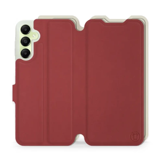 Phone Case Samsung Galaxy A05s - Design Dark Red with Platinum