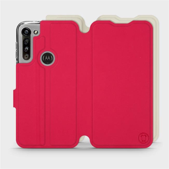 Phone Case Motorola Moto G8 Power - Design Red with Platinum