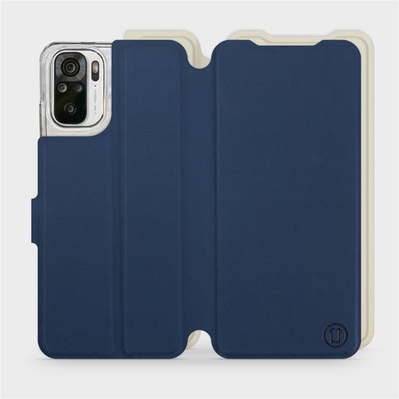 Etui Soft Touch do Xiaomi Redmi Note 10S - wzór Głęboki granat z platyną