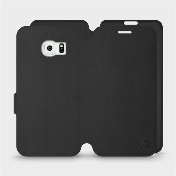 Etui Soft Touch do Samsung Galaxy S6 Edge - wzór Satynowa czerń