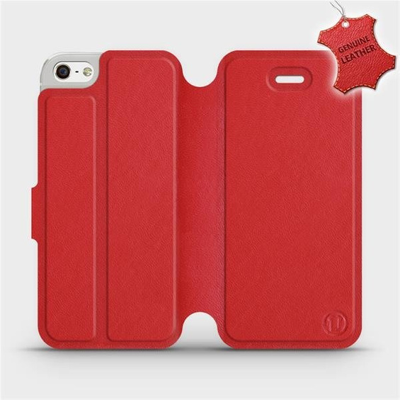 Phone Case Apple iPhone SE - Design Red Leather