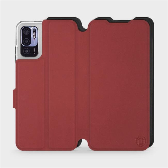 Phone Case Xiaomi Redmi Note 10 5G - Design Dark Red with Black