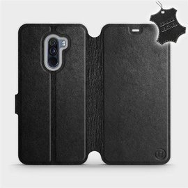 Phone Case Xiaomi Pocophone F1 - Design Black Leather