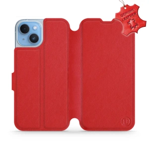 Phone Case Apple iPhone 14 - Design Red Leather