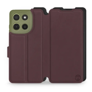 Phone Case Motorola Moto G15 - Design Burgundy with Black