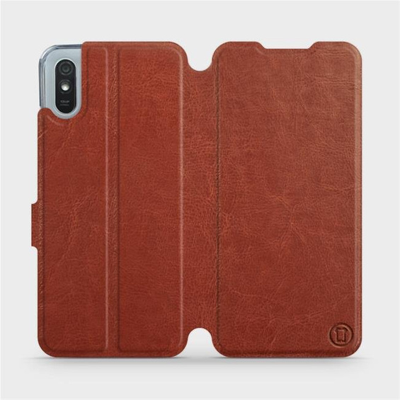 Hülle für Xiaomi Redmi 9A - Farbe Brown&Orange