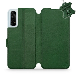 Phone Case Realme 7 - Design Green Leather