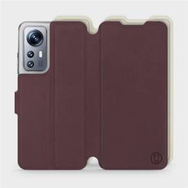 Phone Case Xiaomi 12S - Design Burgundy with Platinum