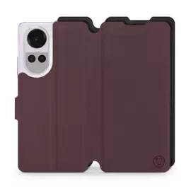 Hülle für OPPO Reno 10 Pro 5G - Farbe Burgund mit Schwarz