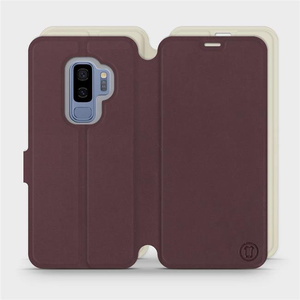 Phone Case Samsung Galaxy S9 Plus - Design Burgundy with Platinum