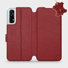 Phone Case Realme 7 - Design Dark Red Leather