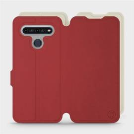 Phone Case LG K61 - Design Dark Red with Platinum