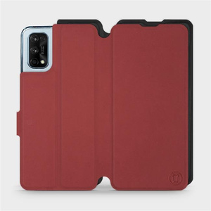 Phone Case Realme 7 Pro - Design Dark Red with Black