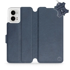 Phone Case Motorola Moto G73 5G - Design Blue Leather