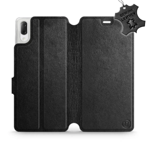 Phone Case Sony Xperia L3 - Design Black Leather