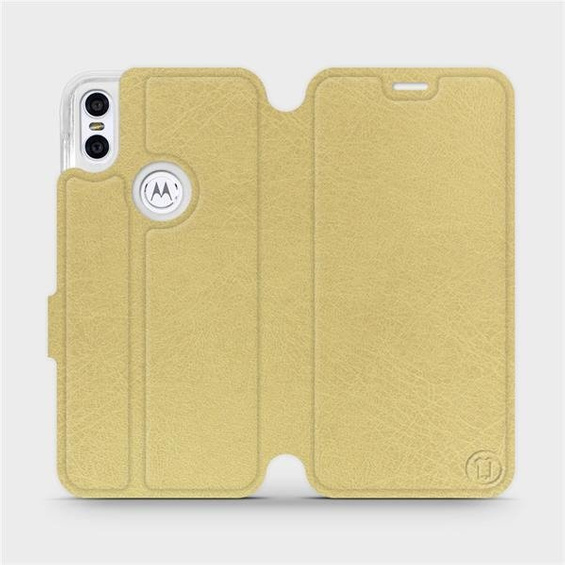 Phone Case Motorola One - Design Gold&Gray