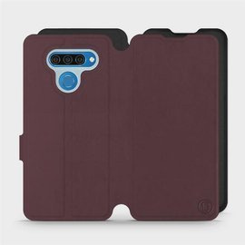 Phone Case LG Q60 - Design Burgundy with Black