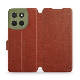 Phone Case Motorola Moto G15 - Design Brown&Orange