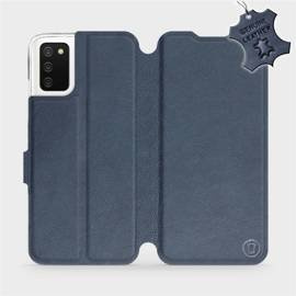 Phone Case Samsung Galaxy A02S - Design Blue Leather