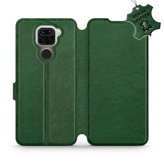 Phone Case Xiaomi Redmi Note 9 - Design Green Leather