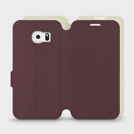 Phone Case Samsung Galaxy S6 Edge - Design Burgundy with Platinum