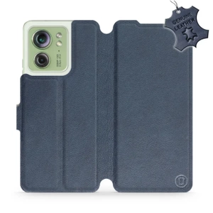 Phone Case Motorola Edge 40 - Design Blue Leather