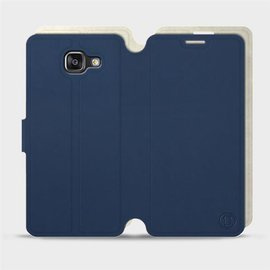 Hülle für Samsung Galaxy A5 2016 - Farbe Marineblau mit Platin