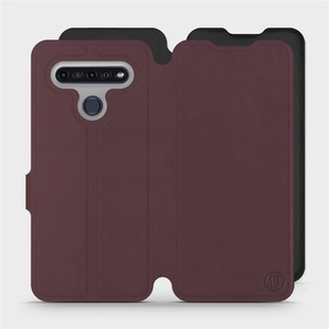 Phone Case LG K61 - Design Burgundy with Black