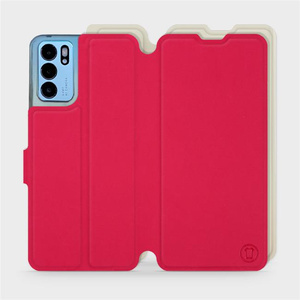 Hülle für OPPO Reno 6 5G - Farbe Rot mit Platin