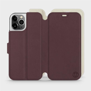 Phone Case Apple iPhone 12 Pro - Design Burgundy with Platinum