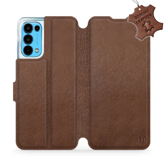 Phone Case OPPO RENO 5 5G - Design Brown Leather
