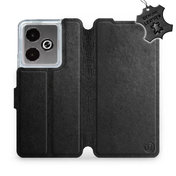 Hülle für Realme GT 7T - Farbe Black Leather