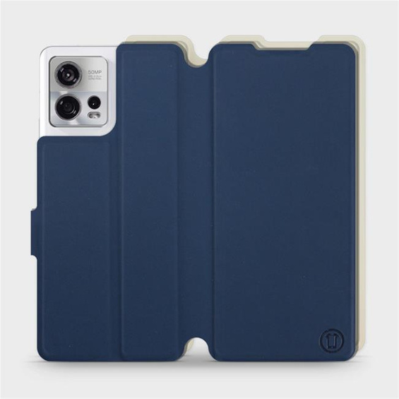 Phone Case Motorola Edge 30 Fusion - Design Navy with Platinum