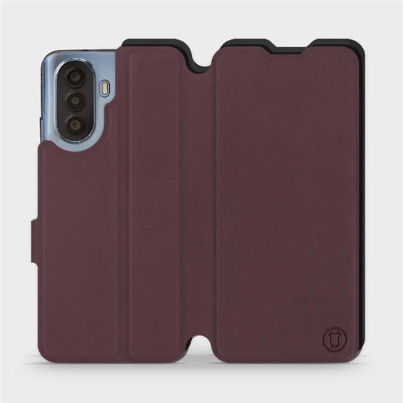 Hülle für Huawei Nova Y70 - Farbe Burgund mit Schwarz