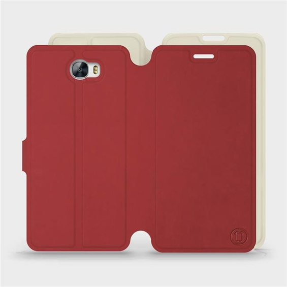 Hülle für Huawei Y5 II - Farbe Dunkelrot mit Platin