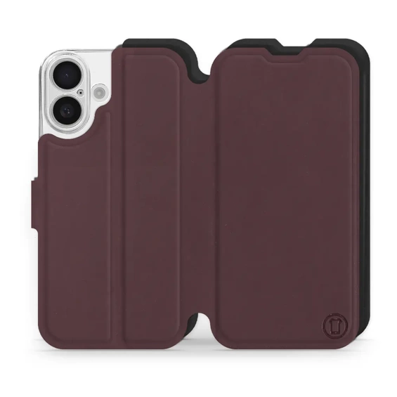 Phone Case Apple iPhone 16 - Design Burgundy with Black