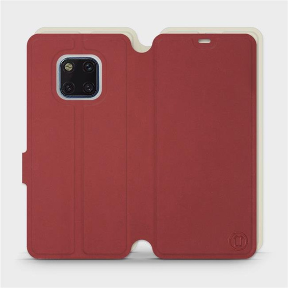 Phone Case Huawei Mate 20 Pro - Design Dark Red with Platinum