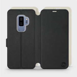 Etui Soft Touch do Samsung Galaxy S9 Plus - wzór Satynowa czerń z platyną