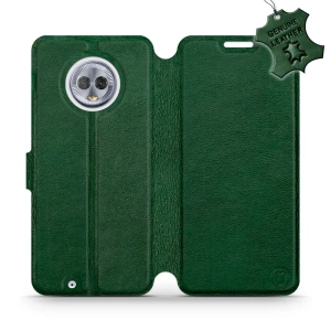 Phone Case Motorola Moto G6 - Design Green Leather