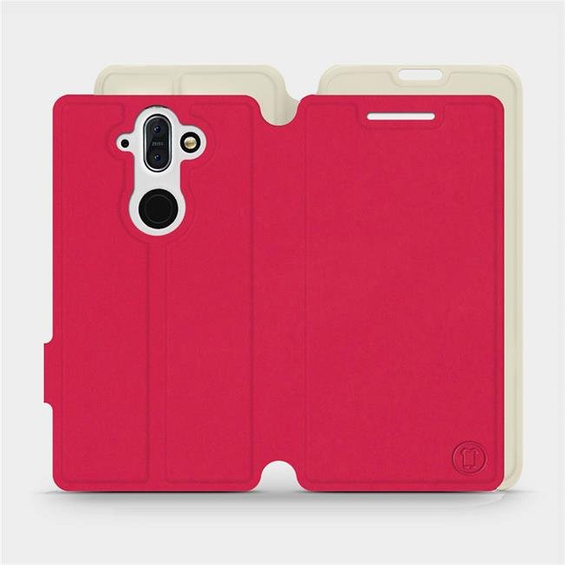 Hülle für Nokia 8 Sirocco - Farbe Rot mit Platin