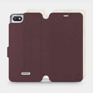 Phone Case Xiaomi Redmi 6A - Design Burgundy with Platinum