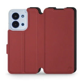 Hülle für Xiaomi Redmi 15C - Farbe Dunkelrot mit Schwarz