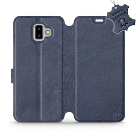 Hülle für Samsung Galaxy J6 Plus 2018 - Farbe Blue Leather