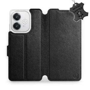 Phone Case OPPO A40M - Design Black Leather