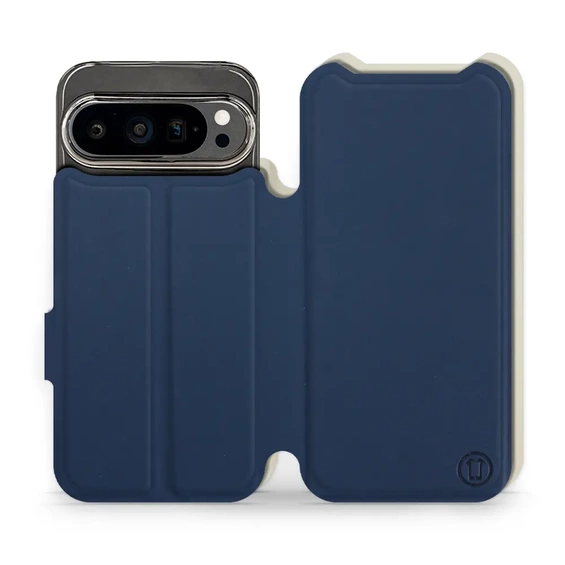 Etui Soft Touch do Google Pixel 9 Pro - wzór Głęboki granat z platyną