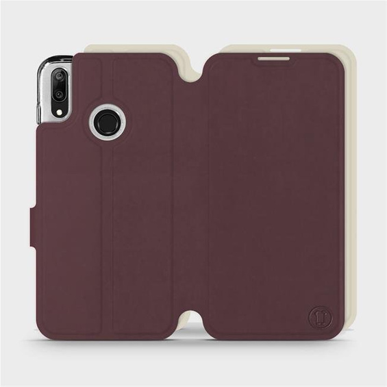 Hülle für Huawei Y7 2019 - Farbe Burgund mit Platin