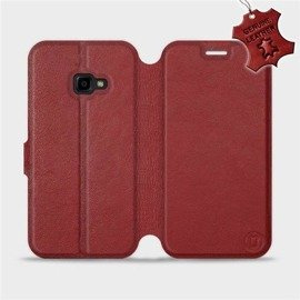 Phone Case Samsung Galaxy Xcover 4 - Design Dark Red Leather