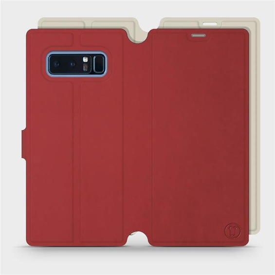 Etui Soft Touch do Samsung Galaxy Note 8 - wzór Zachodząca czerwień z platyną
