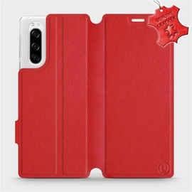 Phone Case Sony Xperia 5 - Design Red Leather