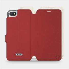 Phone Case Xiaomi Redmi 6A - Design Dark Red with Platinum